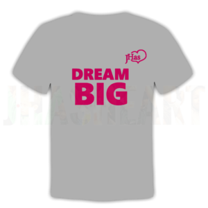 JHASHEART's Black DREAM BIG Tshirt Image. This is Social and Emotional Learning @ JHASHEART